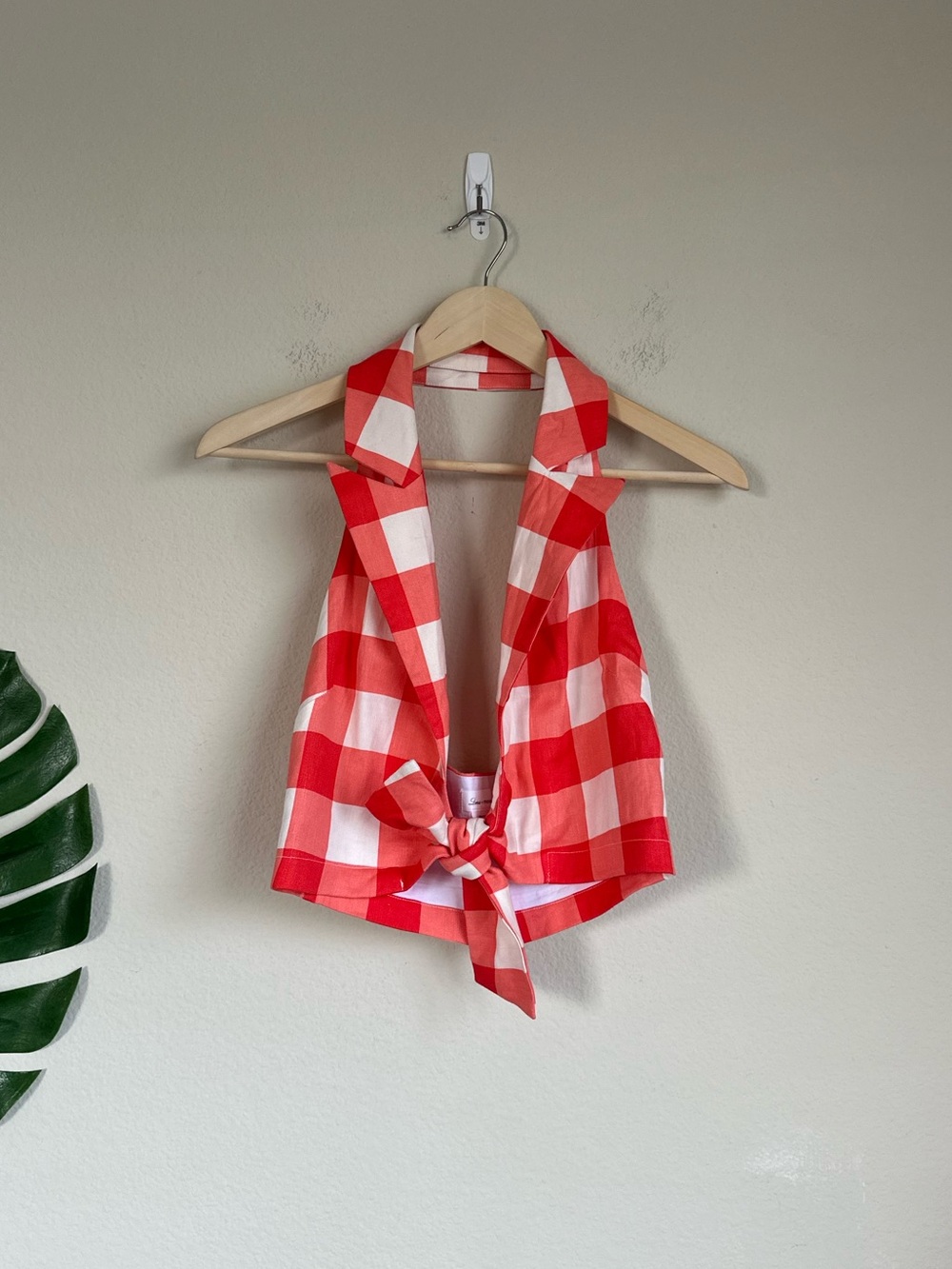 NWOT Revolve Lovers+ Friends Tibby Gingham Halter Top
